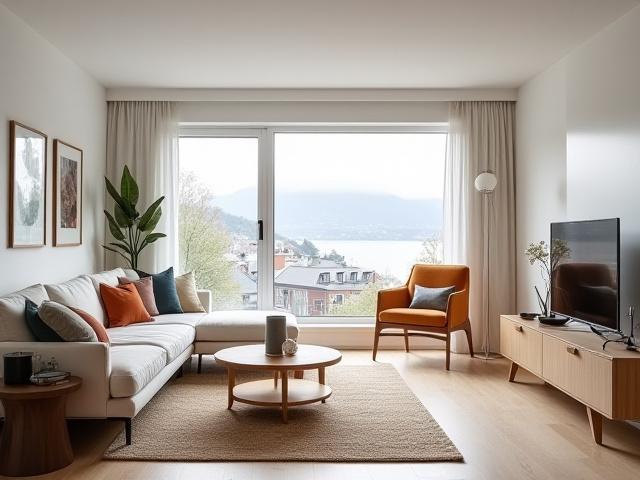 Totalrenovert leilighet på Nordnes med lyse farger og skandinavisk design.